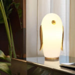 Angers Nantes Cholet Saumur Icones Moooï Lampe a poser Noot Noot Pets Light Blanc Or Marcel Wanders 5