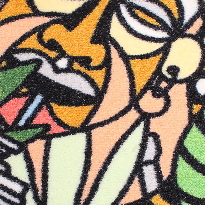 Angers Nantes Cholet Saumur Icones Moooï Tapis L'afrique Studio Job tribal MArcel Wanders Carpet vert 01