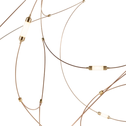 Angers Nantes Cholet Saumur Icones Moooï suspension Flock of light cuivre copper led Studio Toer wanders 01