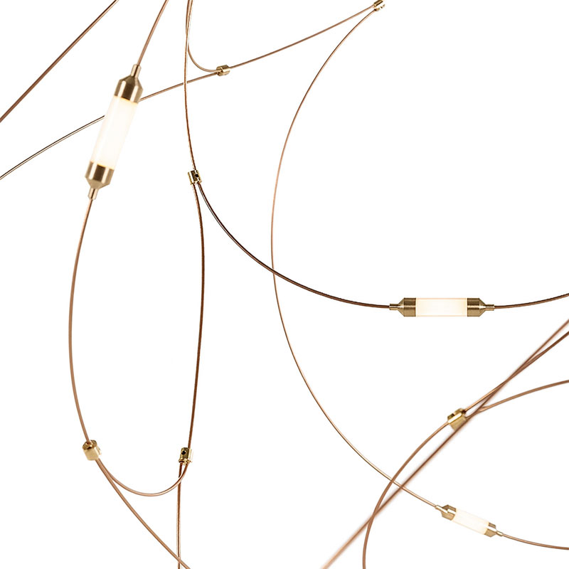 Angers Nantes Cholet Saumur Icones Moooï suspension Flock of light cuivre copper led Studio Toer wanders 01