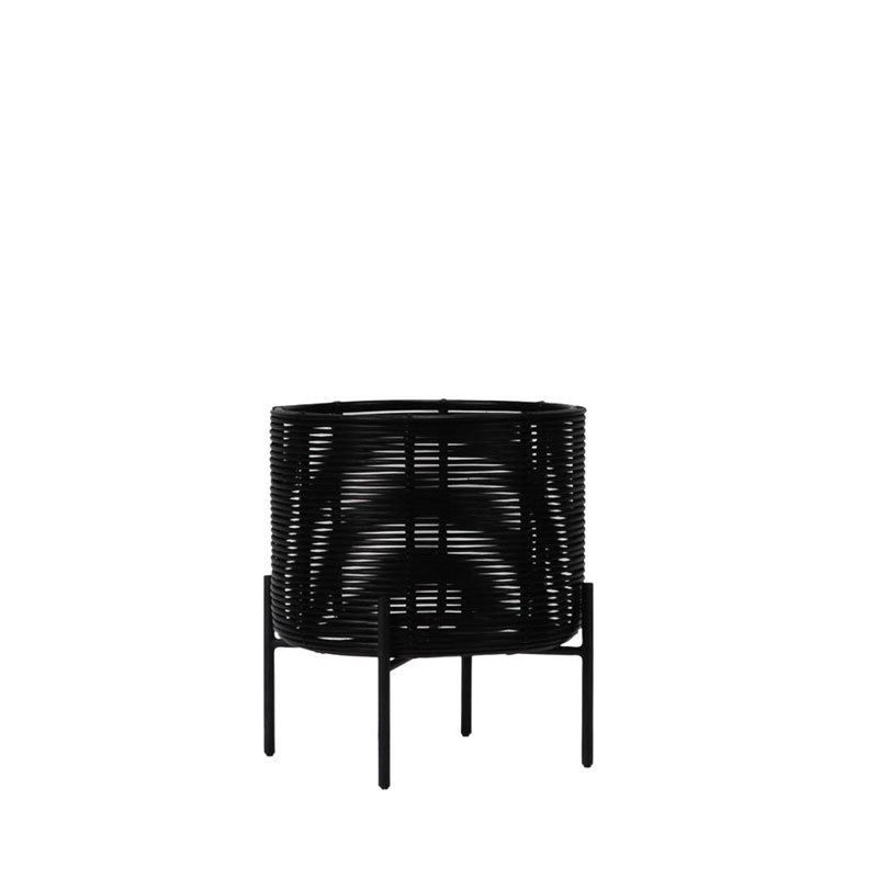 Angers Nantes Cholet Saumur Icones Pot plantes Vincent Sheppard Ivo mobilier exterieur outdoor Rotin Noir 0