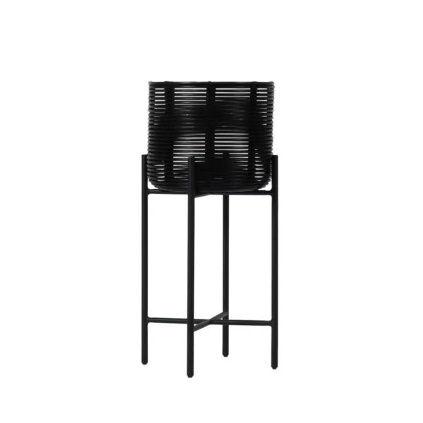 Angers Nantes Cholet Saumur Icones Pot plantes Vincent Sheppard Ivo mobilier exterieur outdoor Rotin Noir large 4