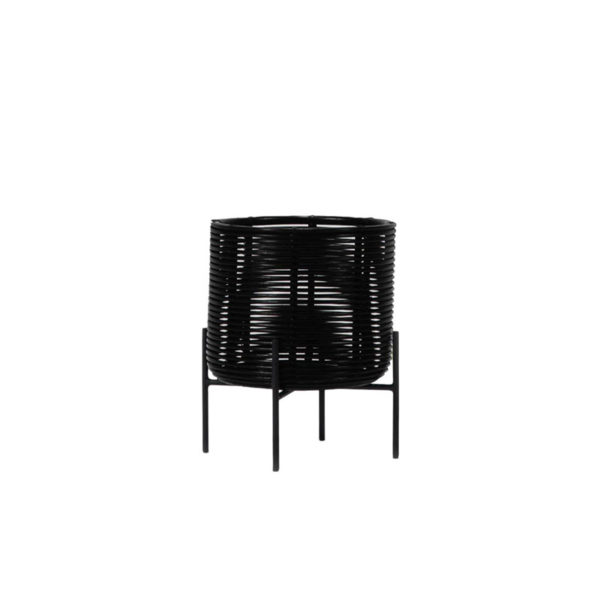 Angers Nantes Cholet Saumur Icones Pot plantes Vincent Sheppard Ivo mobilier small exterieur outdoor Rotin Noir