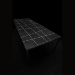 Angers Nantes Cholet Saumur Icones table de repas reunion Tense Mdf Italia noir graphique mineral Piergiorgio Cazzaniga minimale Intarsia