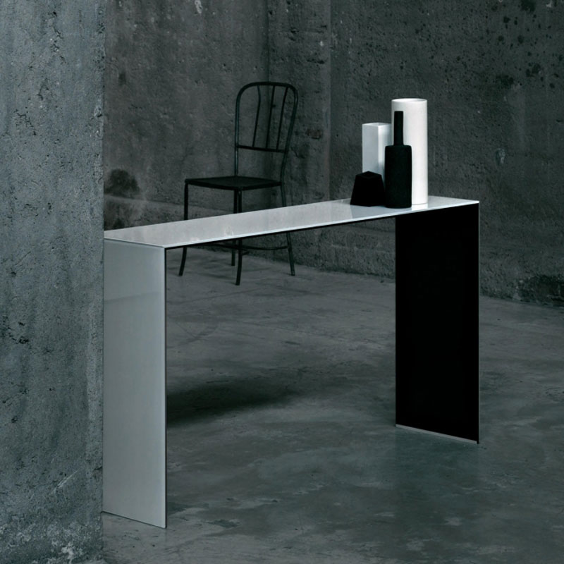 Angers Nantes Cholet Saumur Icones Console Glas Italia Sio2 Bridge Verre Trempé Noir Blanc Piero Lissoni 4