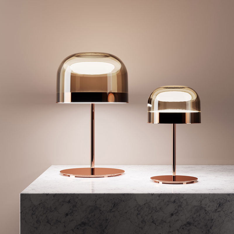 Angers Nantes Cholet Saumur Icones Fontana Arte Lame a poser Equator Cuivre Verre luminaire design Gabriele Oscar Buratti 2