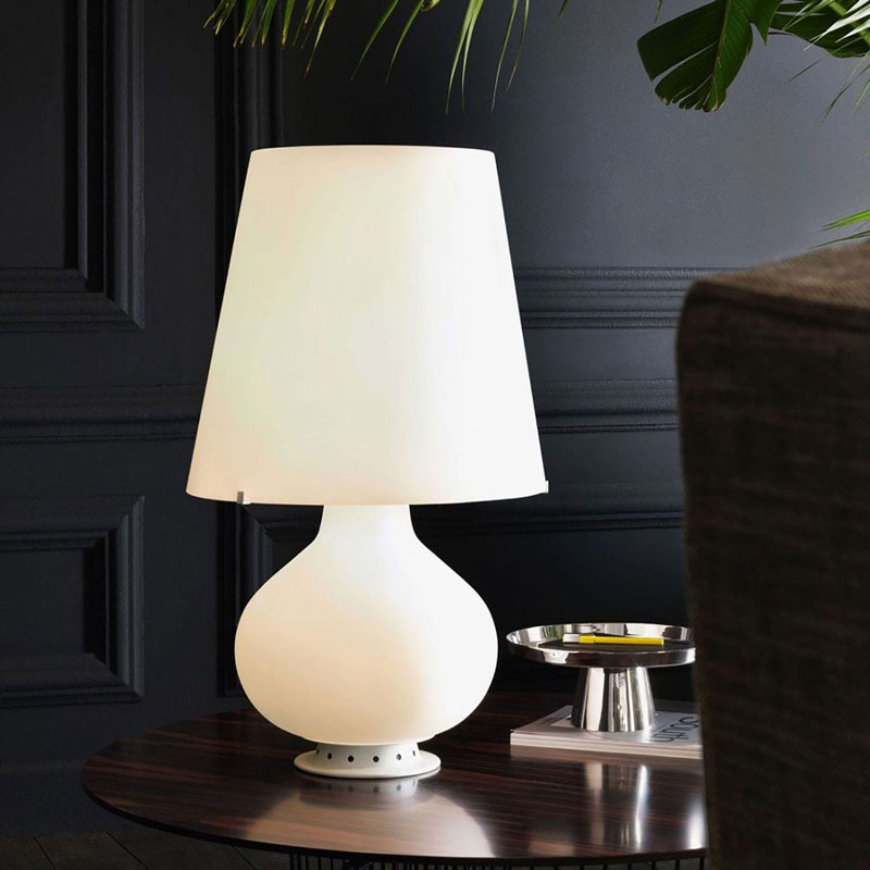 Angers Nantes Cholet Saumur Icones Fontana Arte Lame a poser Fontana verre blanc opalin luminaire design Max Ingrand 6
