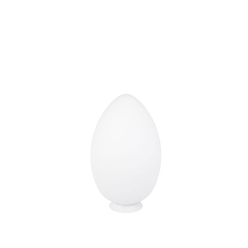 Angers Nantes Cholet Saumur Icones Fontana Arte Lampe a poser Uovo Small blanc verre oeuf opalin luminaire design Ben Swildens 0