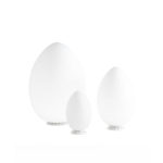 Angers Nantes Cholet Saumur Icones Fontana Arte Lampe a poser Uovo medium blanc verre oeuf opalin luminaire design Ben Swildens 02