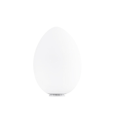 Angers Nantes Cholet Saumur Icones Fontana Arte Lampe a poser Uovo medium blanc verre oeuf opalin luminaire design Ben Swildens 2