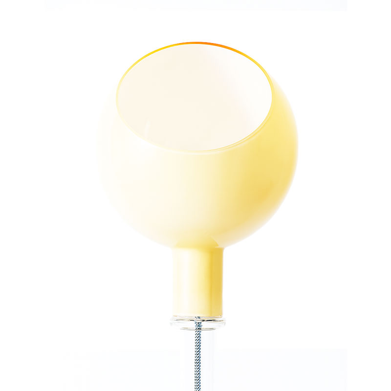 Angers Nantes Cholet Saumur Icones Fontana Arte Lampe a poser parola verre ambre opaline luminaire design Gae Aulenti Piero Castiglioni 03