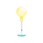 Angers Nantes Cholet Saumur Icones Fontana Arte Lampe a poser parola verre ambre opaline luminaire design Gae Aulenti Piero Castiglioni 1