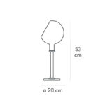 Angers Nantes Cholet Saumur Icones Fontana Arte Lampe a poser parola verre ambre opaline luminaire design Gae Aulenti Piero Castiglioni 3