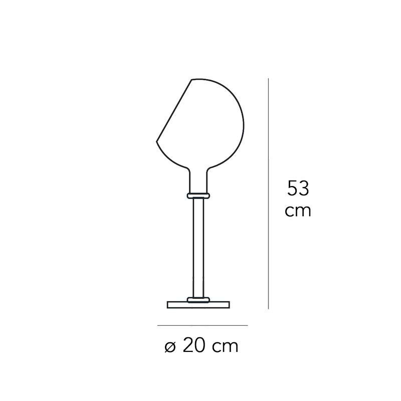 Angers Nantes Cholet Saumur Icones Fontana Arte Lampe a poser parola verre ambre opaline luminaire design Gae Aulenti Piero Castiglioni 3