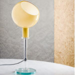 Angers Nantes Cholet Saumur Icones Fontana Arte Lampe a poser parola verre ambre opaline luminaire design Gae Aulenti Piero Castiglioni 7