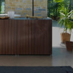 Angers Nantes Cholet Saumur Icones Horm casamania Buffet Leon noyer noir rangement scupture visuel optique StH 2