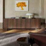 Angers Nantes Cholet Saumur Icones Horm casamania Buffet Leon noyer noir rangement scupture visuel optique StH 5