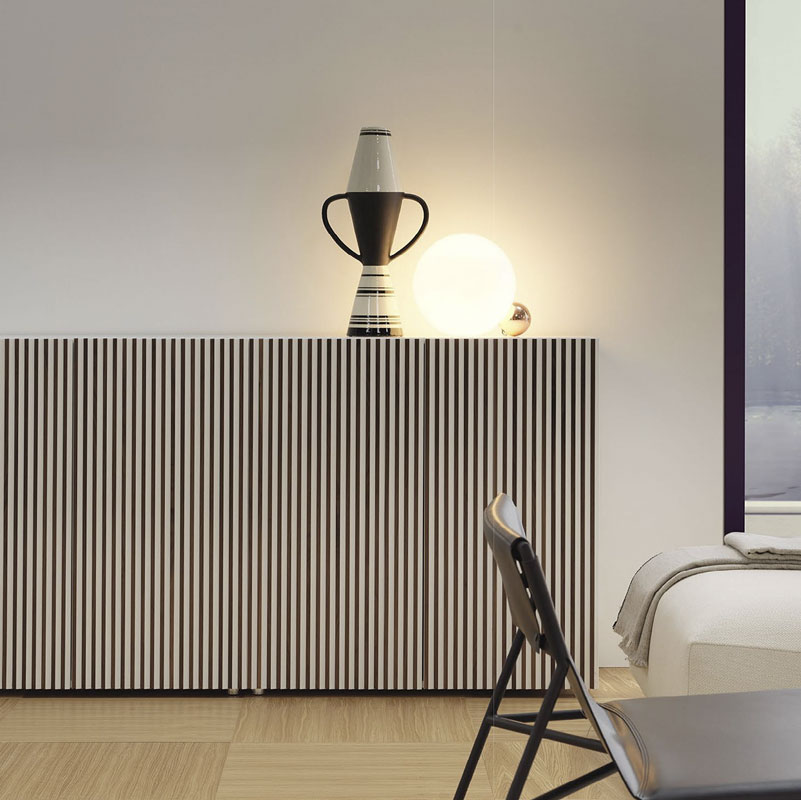 Angers Nantes Cholet Saumur Icones Horm casamania Buffet Leon noyer noir rangement scupture visuel optique StH 8