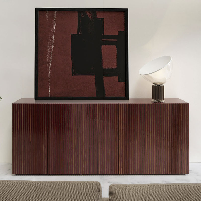 Angers Nantes Cholet Saumur Icones Horm casamania Buffet Leon noyer noir rangement scupture visuel optique StH 9