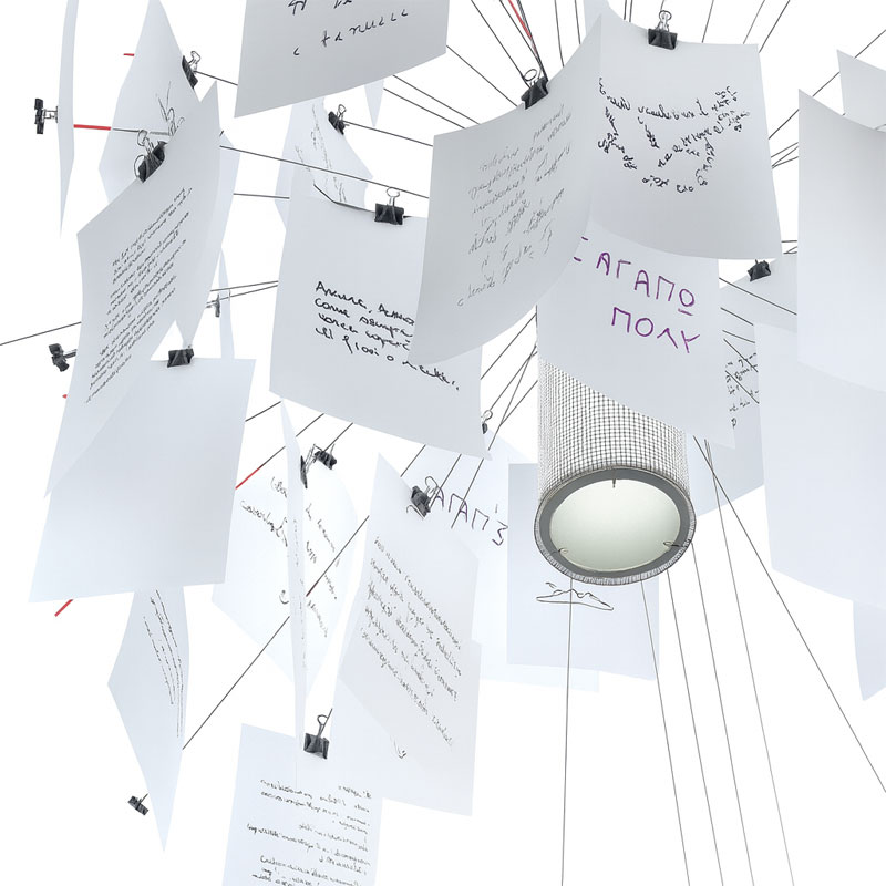 Angers Nantes Cholet Saumur Icones Ingo Maurer Suspension Zettel'Z 6 papier japonnais poetique 02