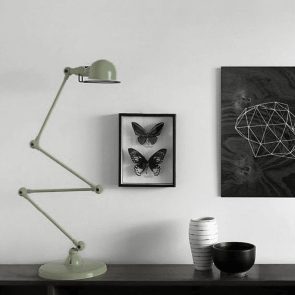Angers Nantes Cholet Saumur Icones Jielde Signal vert olive brillant luminaire liseuse SI433 industriel Jean Louis Domecq 1