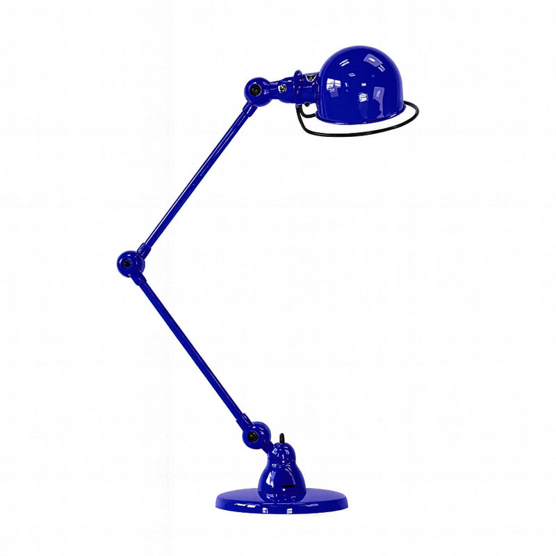 Angers Nantes Cholet Saumur Icones Jielde bleu nuit moutarde lampe bureau industriel bras Jean Louis Domecq