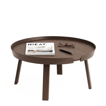 Angers Nantes Cholet Saumur Icones Panière Around table basse Brun Foncé Noyer mobilier Scandinave Thomas Bentzen 02