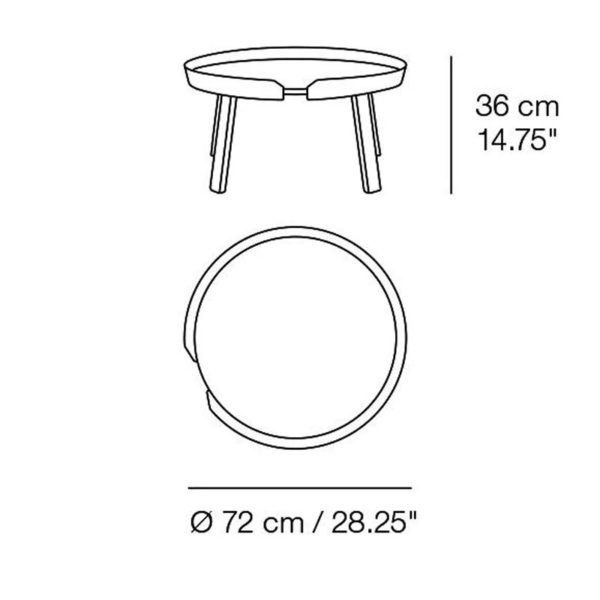 Angers Nantes Cholet Saumur Icones Panière Around table basse Brun Foncé Noyer mobilier Scandinave Thomas Bentzen 6
