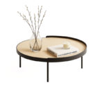 Angers Nantes Cholet Saumur Icones Treku Table basse Gau Rond Bois  massif metal Ibon Arrizabalaga 002