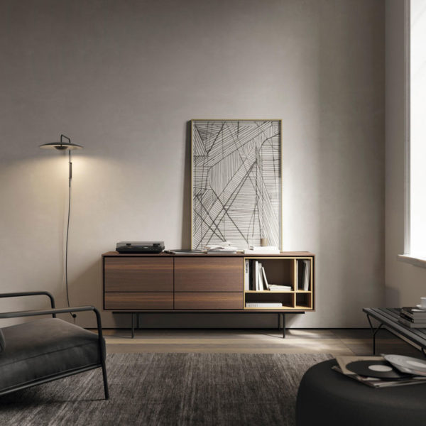 Angers Nantes Cholet Saumur Icones Treku modulaire bois Aura meuble  TV rangement laque Ibon Arrizabalaga 1