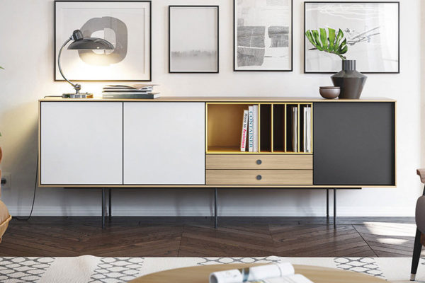Angers Nantes Cholet Saumur Icones Treku modulaire bois Aura meuble  TV rangement laque Ibon Arrizabalaga 2