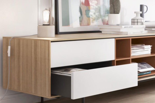 Angers Nantes Cholet Saumur Icones Treku modulaire bois Aura meuble  TV rangement laque Ibon Arrizabalaga 5