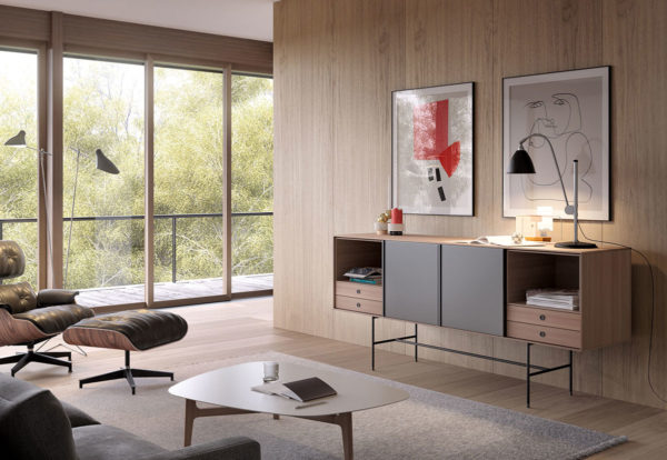 Angers Nantes Cholet Saumur Icones Treku modulaire bois Aura meuble  TV rangement laque Ibon Arrizabalaga 6