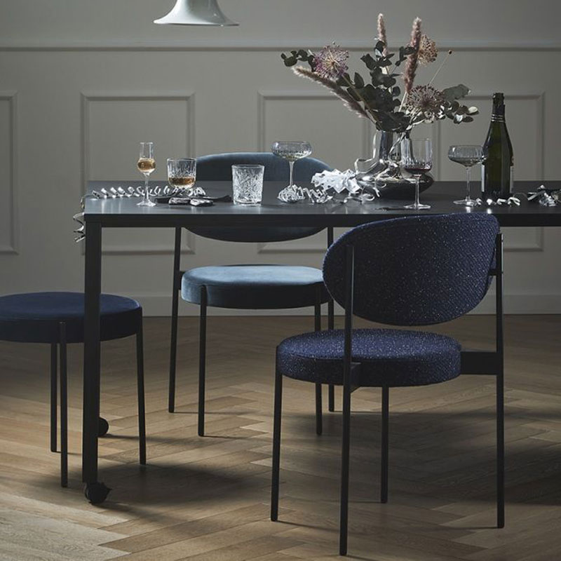 Angers Nantes Cholet Saumur Icones Verpan Chaise Serie 430 restaurant tissu velour art deco mobilier design Verner Panton 9