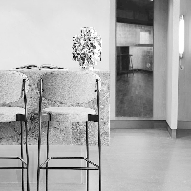 Angers Nantes Cholet Saumur Icones Verpan Tabouret haut Serie 430 bar restaurant tissu velour art deco mobilier design Verner Panton 11