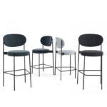 Angers Nantes Cholet Saumur Icones Verpan Tabouret haut Serie 430 bar restaurant tissu velour art deco mobilier design Verner Panton 8