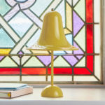 Angers Nantes Cholet Saumur Icones Verpan lampe a poser Pantop jaune cloche Verner Panton 1