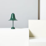 Angers Nantes Cholet Saumur Icones Verpan lampe a poser Pantop vert cloche Verner Panton 7