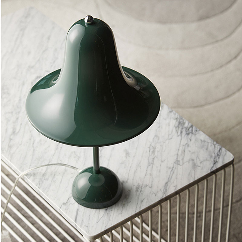 Angers Nantes Cholet Saumur Icones Verpan lampe a poser Pantop vert cloche Verner Panton 8