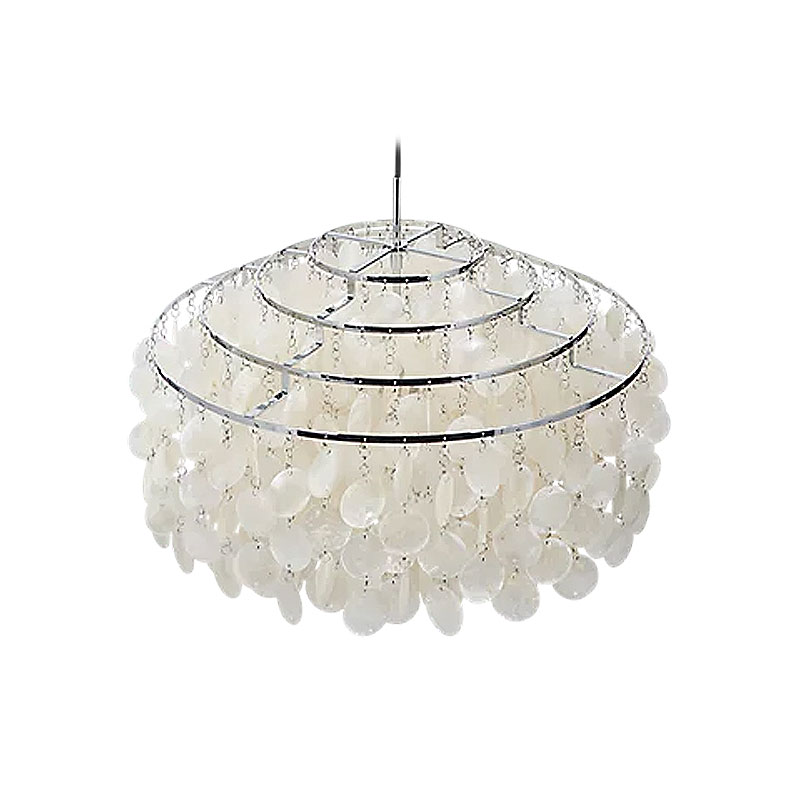 Angers Nantes Cholet Saumur Icones Verpan suspension luminaire Fun 10DM Chrome nacre organique Verner Panton 6