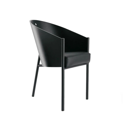 Angers Nantes Cholet Saumur Icones fauteuil Driade Coste restaurant café Costes noir Ebene cuir Paris philippe Starck 10