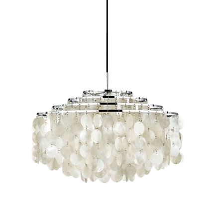 Angers Nantes Cholet Saumur Paris Bordeaux Le Mans Laval Icones Verpan suspension luminaire Fun 10DM Chrome nacre organique Verner Panton 0