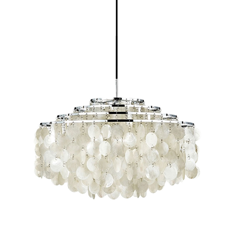 Angers Nantes Cholet Saumur Paris Bordeaux Le Mans Laval Icones Verpan suspension luminaire Fun 10DM Chrome nacre organique Verner Panton 0