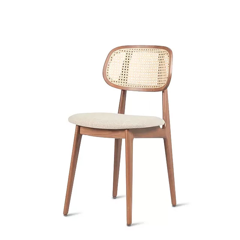 Angers Nantes Cholet Saumur Icones Chaise Vincent Sheppard Titus mobilier assise  rembouré tissu canage tobacco noyer