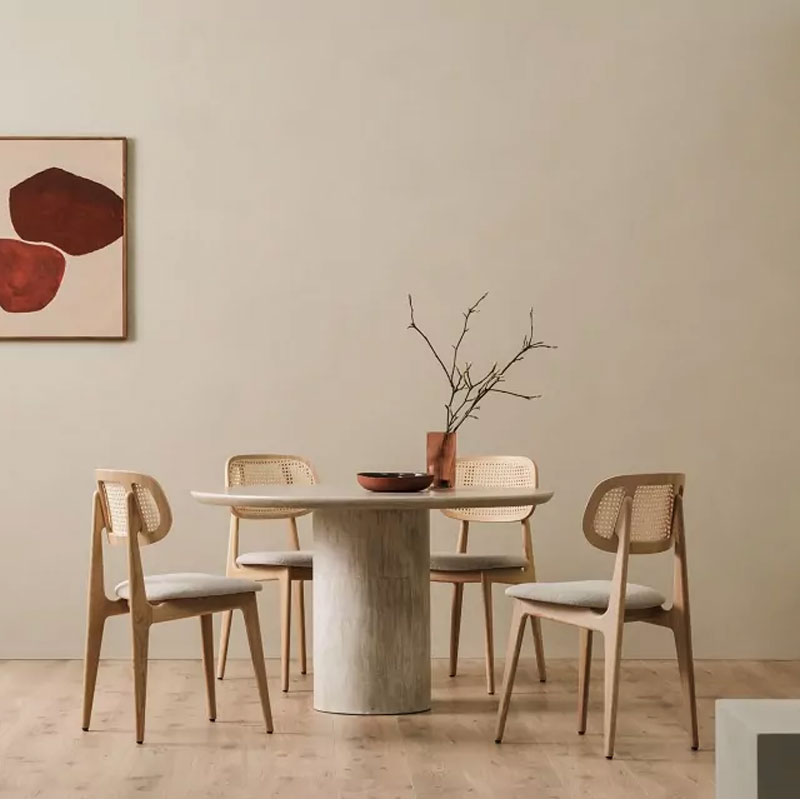 Angers Nantes Cholet Saumur Icones Chaise Vincent Sheppard Titus mobilier assise  rembouré tissu canage tobacco noyer 1