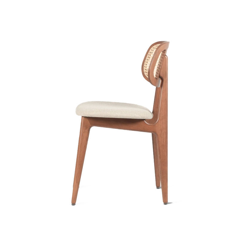 Angers Nantes Cholet Saumur Icones Chaise Vincent Sheppard Titus mobilier assise  rembouré tissu canage tobacco noyer 3