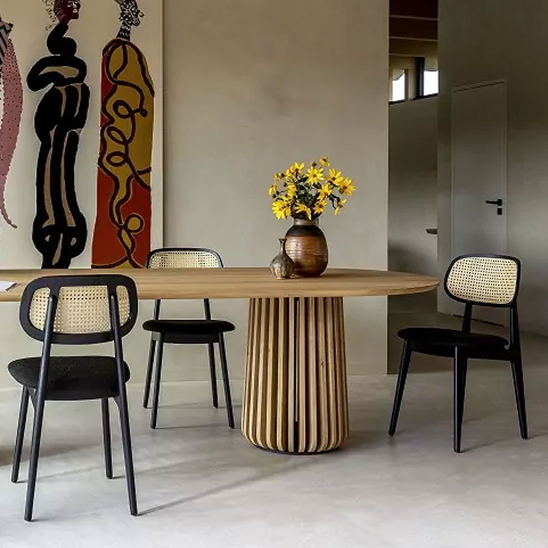 Angers Nantes Cholet Saumur Icones Chaise Vincent Sheppard Titus mobilier assise  rembouré tissu canage tobacco noyer 4