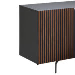 Angers Nantes Cholet Saumur Icones Horm casamania Buffet Leon noyer noir rangement scupture visuel optique StH 002