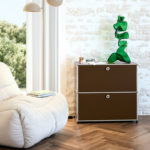 Angers Nantes Cholet Paris Bordeaux Poitiers Le mans Rennes Icônes USM Haller Quickship Modulaire Meuble S2 Marron Fritz Haller Paul SCHÄRER 2