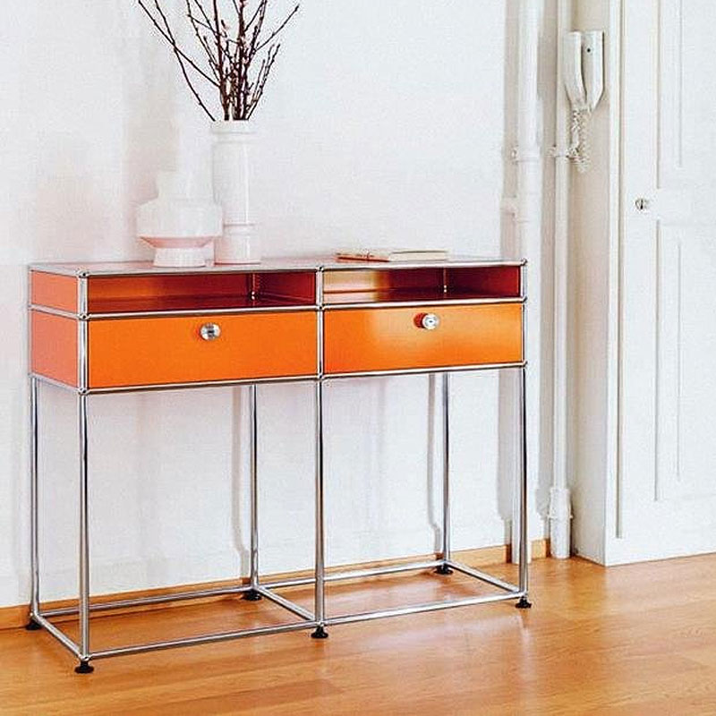 Angers Nantes Cholet Paris Bordeaux Poitiers Niort Le mans Icônes USM Haller Quickship M51 Meuble Orange Pur Fritz Haller Paul SCHÄRER 01